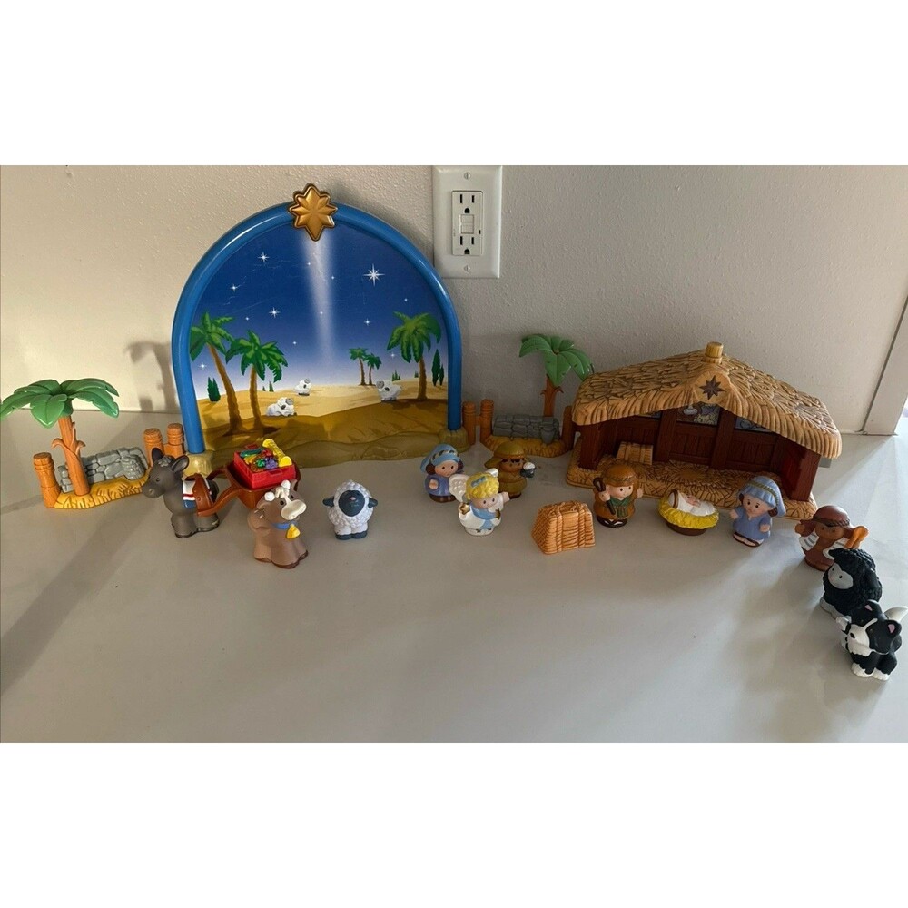 Fisher Price Little People Nativity Bethlehem Christmas Story Scene Playset